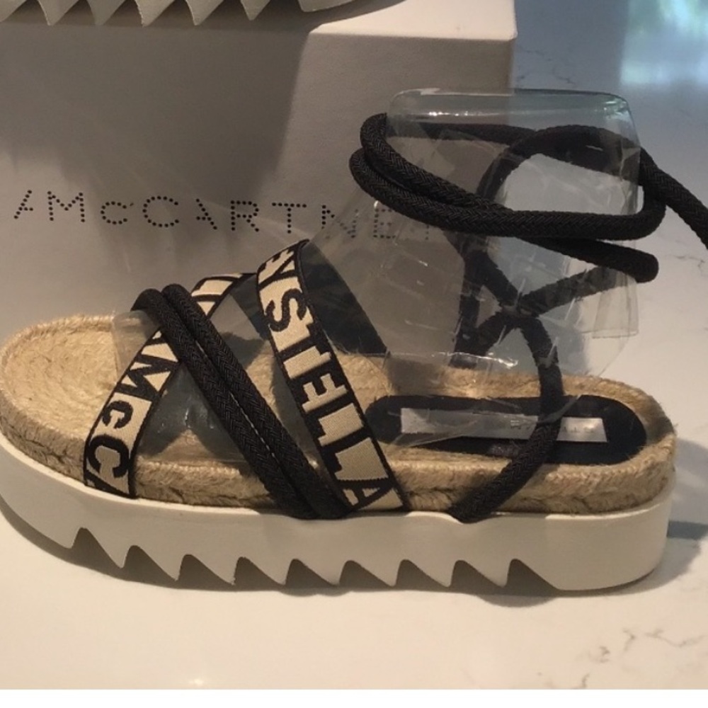 Stella McCartney Black and Tan Women's Sandals